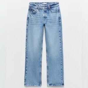 Zara Mid-Rise Straight Leg Jeans - Size 25 - NWT